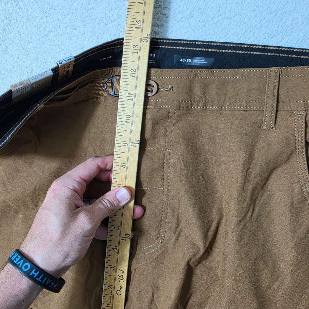 NEW Prana Stretch Zion Slim Pant II Mens 40/30 Sepia Brown Hiking Taper Stretch - Picture 10 of 12